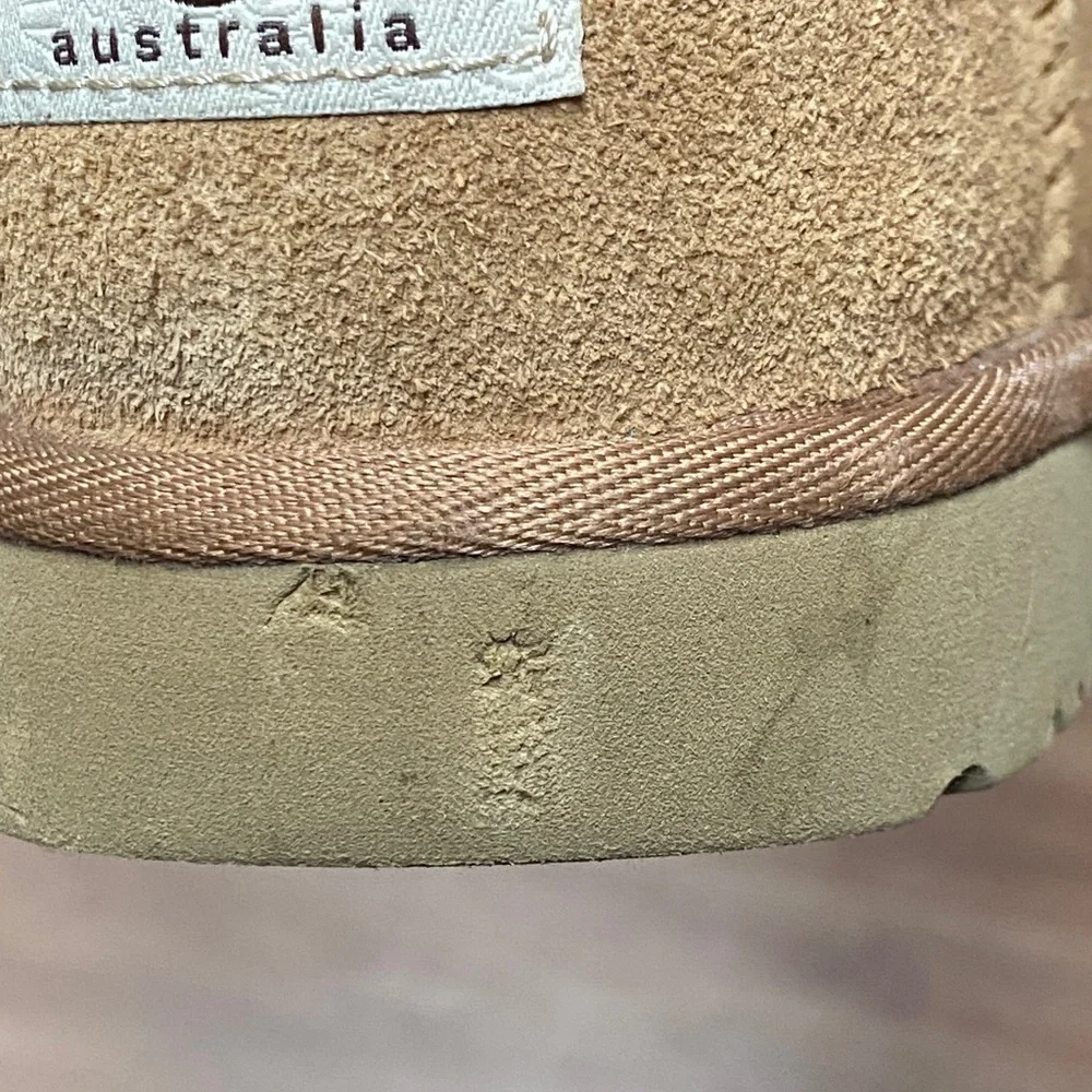 UGG Bailey Button II Women’s Suede Boots “Chesnut” Size 5